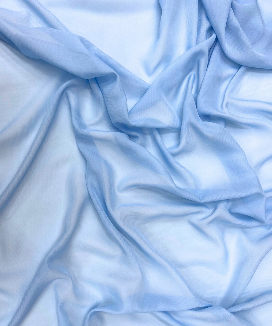 Baby Blue Matte Chiffon Fabric by the Yard, 58" Wide Lightweight Sheer Draping Fabric for Chuppah, Wedding Arch, Table Runner